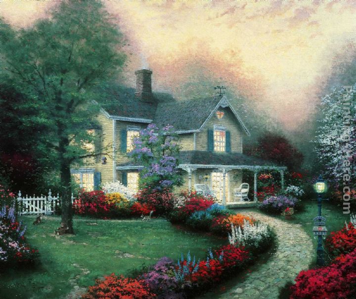 Home Is Where The Heart Is painting - Thomas Kinkade Home Is Where The Heart Is art painting